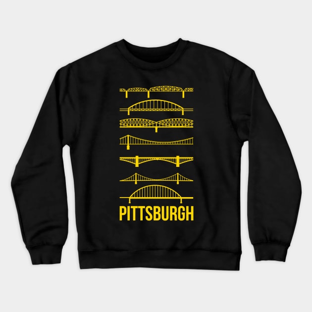 Pittsburgh Bridges Crewneck Sweatshirt by polliadesign